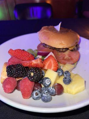 Great Burger And Best Fruit! Trying to cut carbs and they make it easy to switch your fries w/ this delicious fruit