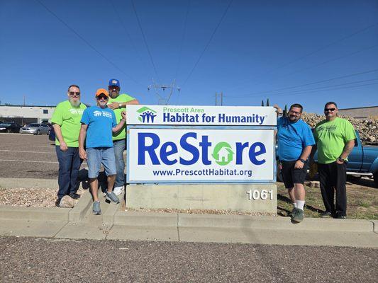 Staff and volunteers at Prescott ReStore