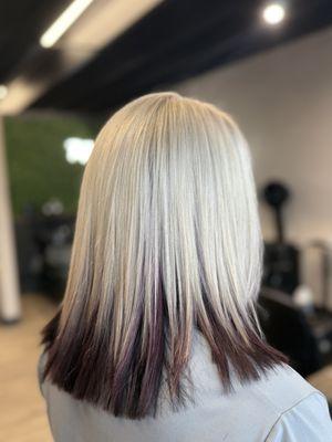 Fashion/vivd color on bottom- blonde on top! Color blocking