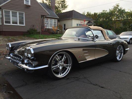 One off 1958 Chevrolet Corvette started and finished by ISR Motorsports.