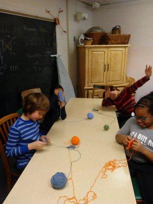 Children in Handwork class