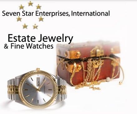 Seven Star Enterprises, International buys and sells estate jewelry and fine watches.