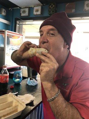 Stuffing my face with Loco Tacos pork.