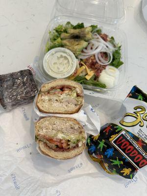 Cobb Salad Mother Clucker Zapp's Voodoo Chips Chocolate Fudge Brownie