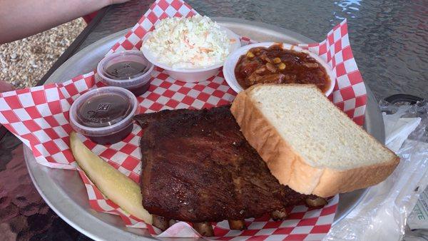 My plate , 4 ribs not cut