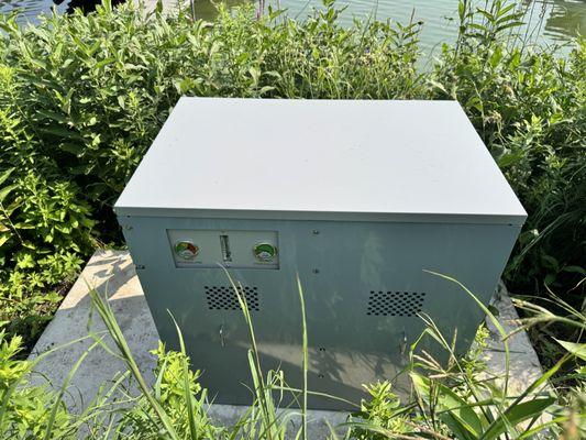 Aluminum painted panels to protect this Nano bubble Generator throughout all the fluctuations in weather.