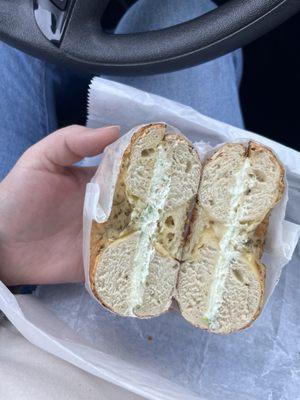 Bagel and cream cheese
