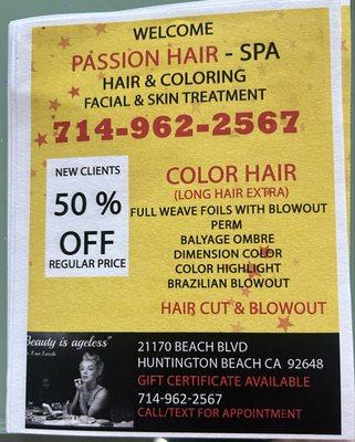 Passion Hair Facial Nail Spa