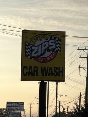 Zips Car Wash Sign