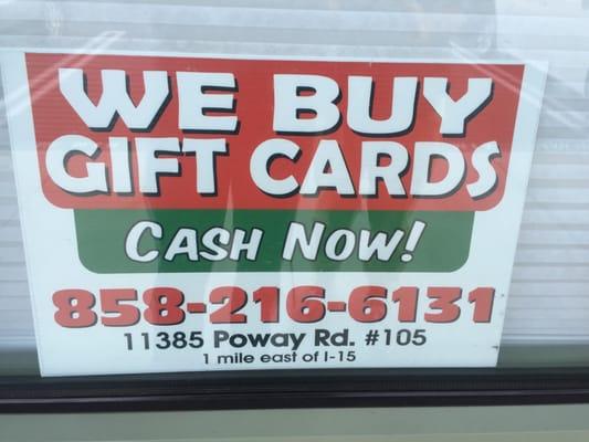 They buy gift cards