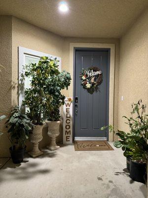 Welcome home gifts, that Maria gave us when we received our keys.