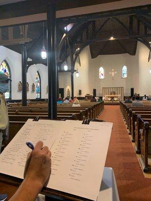 Name and contact needed for now for covid tracing