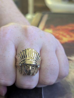 After Repairs - Indian head ring - Frontal view