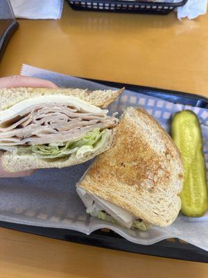 Turkey and cheese toasted