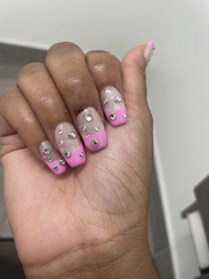 I'm so embarrassed to have to walk around with these ugly nails , the shape is horrendous and bulky and lumpy