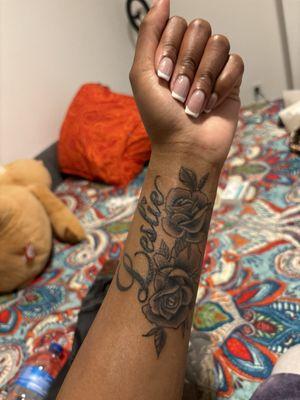 Tattoo fixed elsewhere. I had deep scarring on the L from the artist at ROCKSTAR tattoo