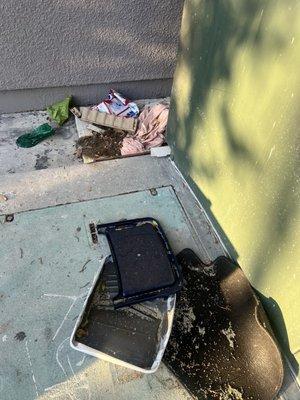 Also homeless lit dumpster on fire this year put a camera on this corner put fence on generator so no one sleeps here