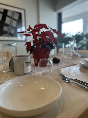 Beautiful place settings.