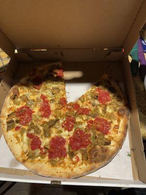 Egg plant pie and white broccoli pie