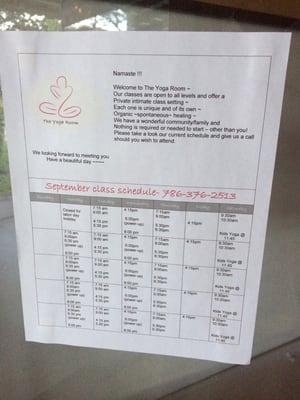 September 2014 schedule