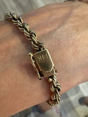 Cut the length to fit my wrist. And deep cleaned my bracelet! I highly recommend this jeweler!!