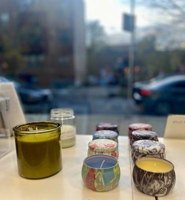 Handmade candles. In store only.