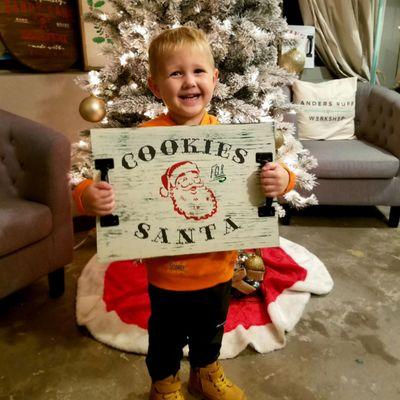 My son helped make this tray!