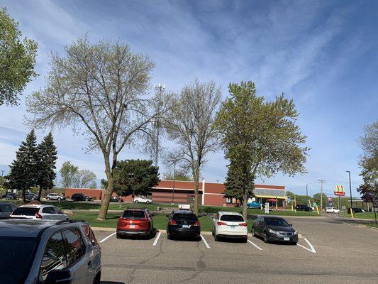 Large clean parking lot