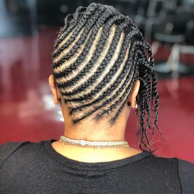 Cornrow Braids on Natural Hair