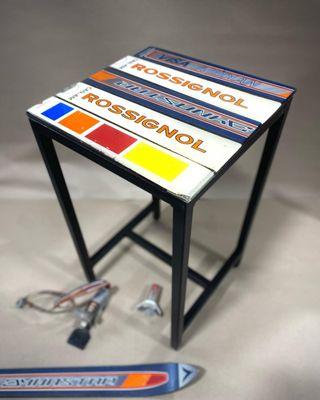 Custom Table made with old pair of skis