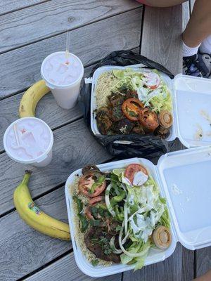 2. Goat Meat with Rice 7. Beef Steak with Rice 14. Mango