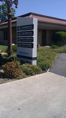 The sign at the entrance so you can't miss the place.