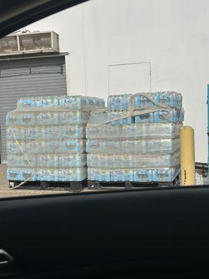 Plastic bottled water in direct sunlight!