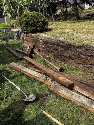 Before photo of brick laying