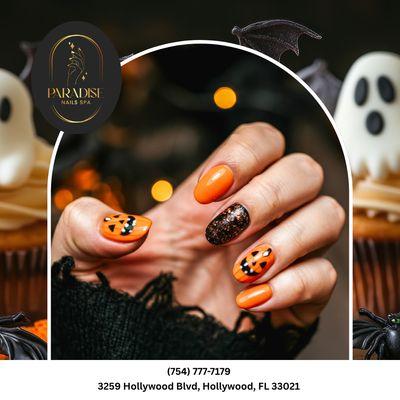 Halloween parties are coming! Are your nails invited? Make sure they're dressed for the occasion. Book with us today!