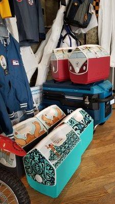 Cute Coolers! I love the VW Van/Bus ones!