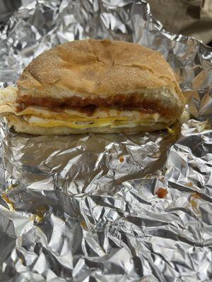 Double egg, bacon & cheese.