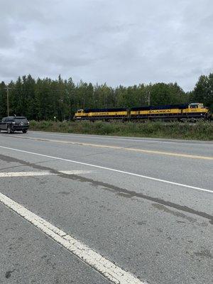 Train that runs behind camp ground