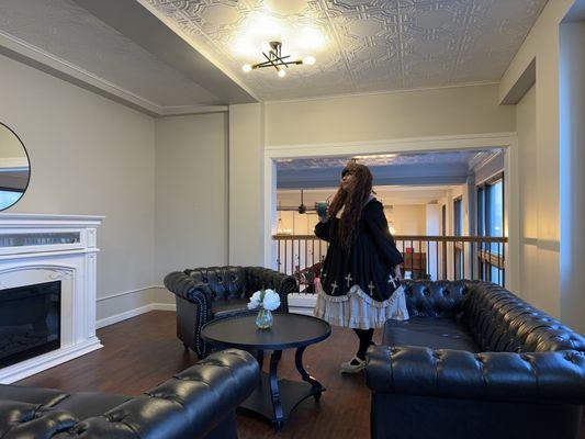 wonderful lounge overlooking the space