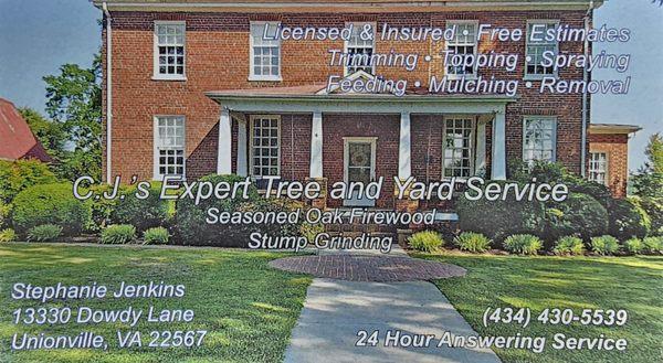 CJ's Expert Tree and Yard service