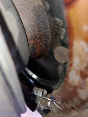 oil inside brake drum