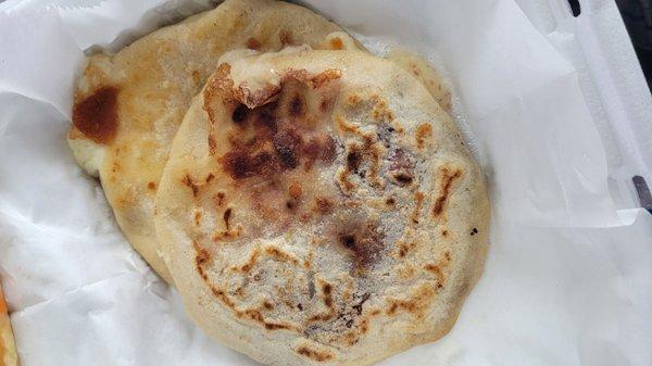 Pupusas (Bean & Cheese and Cheese)