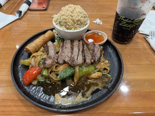 Drunken noodles with Beef