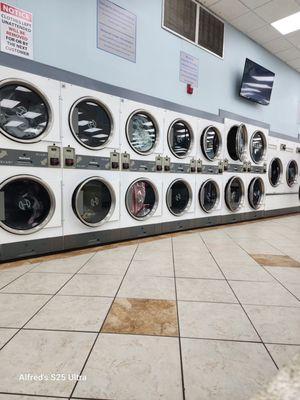 Plenty of free dryers if you wash your clothes here.