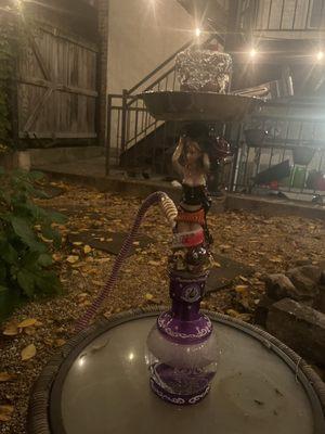 Beautiful Woman Draped in Flowers Hookah