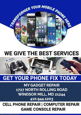 Baltimore cell phone repair: screen cracks, charging issues, and more! #FixIt