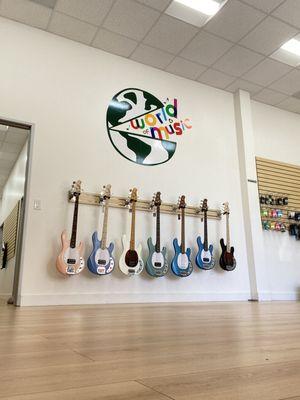 Lobby. Official Sterling by Music Man Dealer. Hallway to our classrooms.