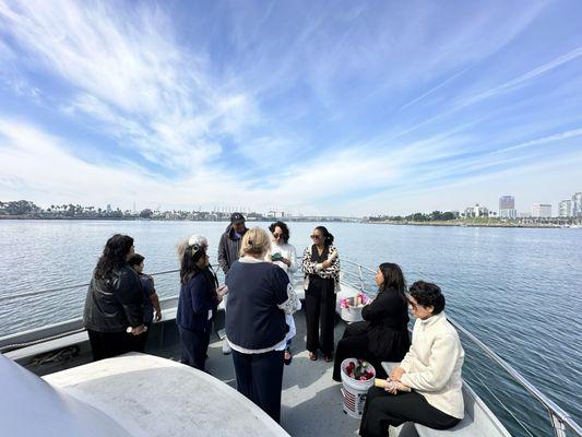 Plenty of standing/seating in the bow area.