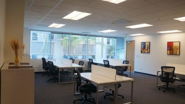 Designated desk working space