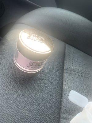DNC natural pink dip powder.